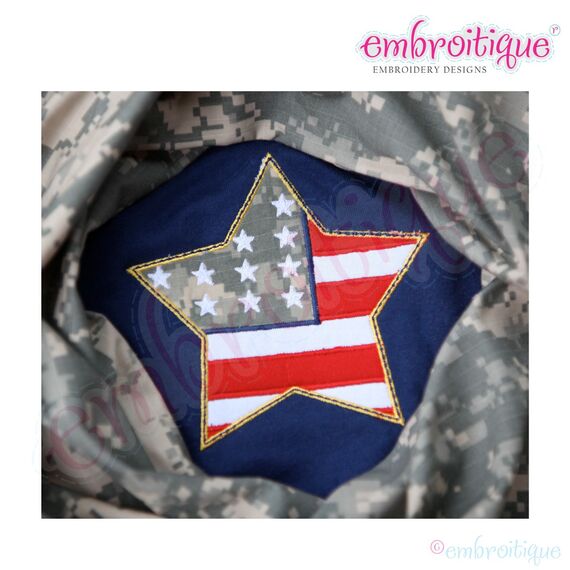 American Flag Star Applique - 4th of July