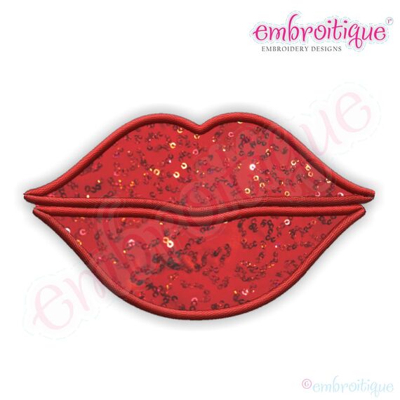 Basic Shapes Lips Applique
