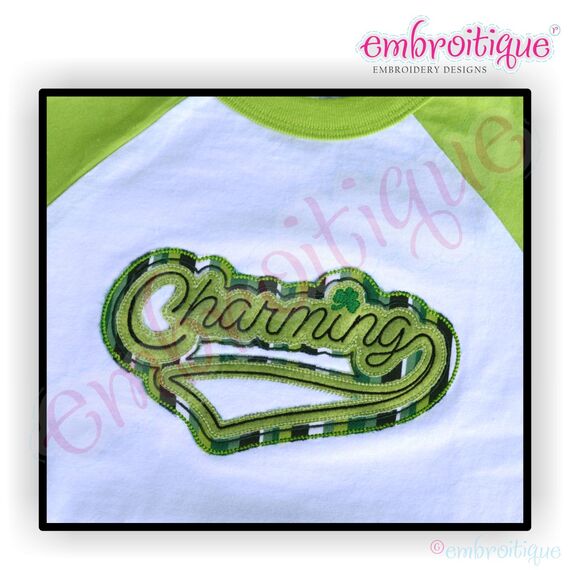Charming Sporty Baseball Style Raw Edge Applique for St. Patrick's Day
