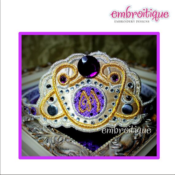 Dazzling Diadem Monogram Princess Tiara - in the hoop