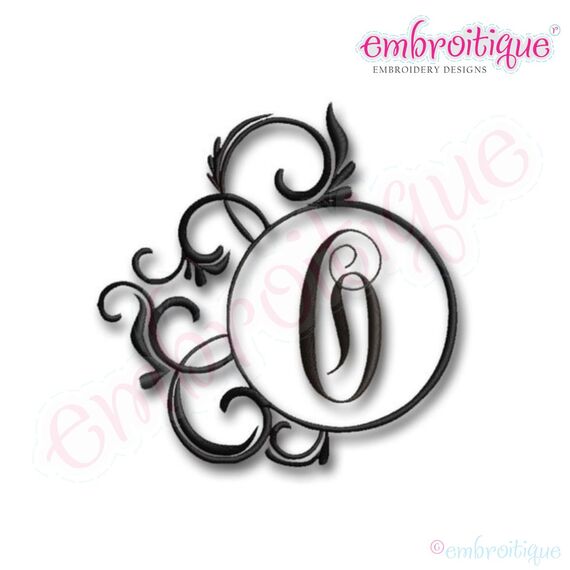 Fancy Round Frames Monogram Alphabet Font