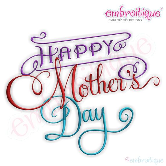 Happy Mother's Day Calligraphy Script Design