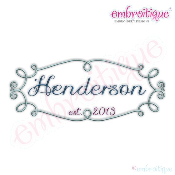 Henderson Monogram Font Frame