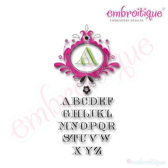 Imperial Font Frame Alphabet