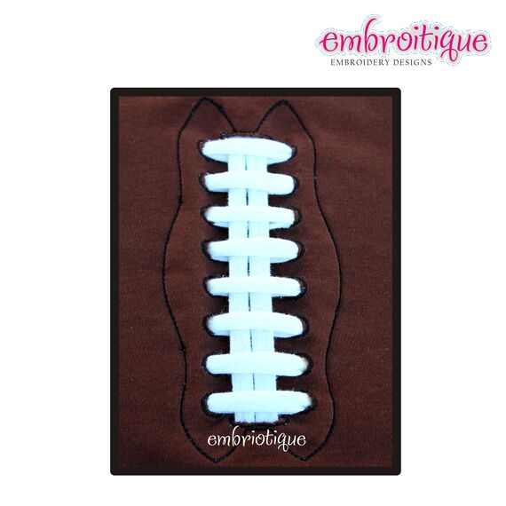 In the Hoop Football Lace Applique Design - Awesome for Boy - Adorable for girls