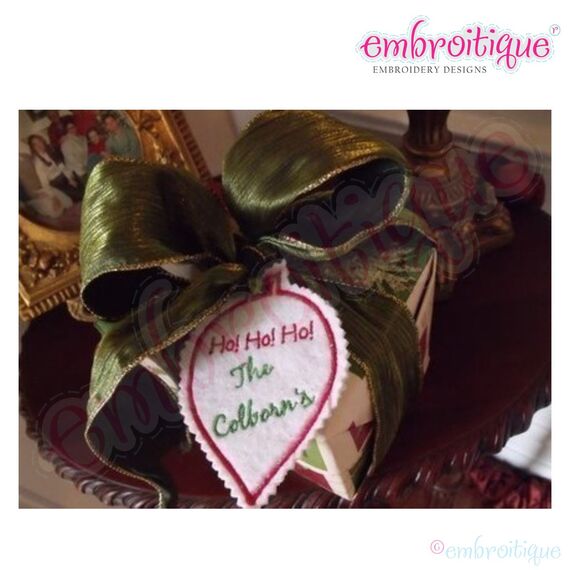 ITH Ho Ho Ho Ornament Christmas Gift Tags
