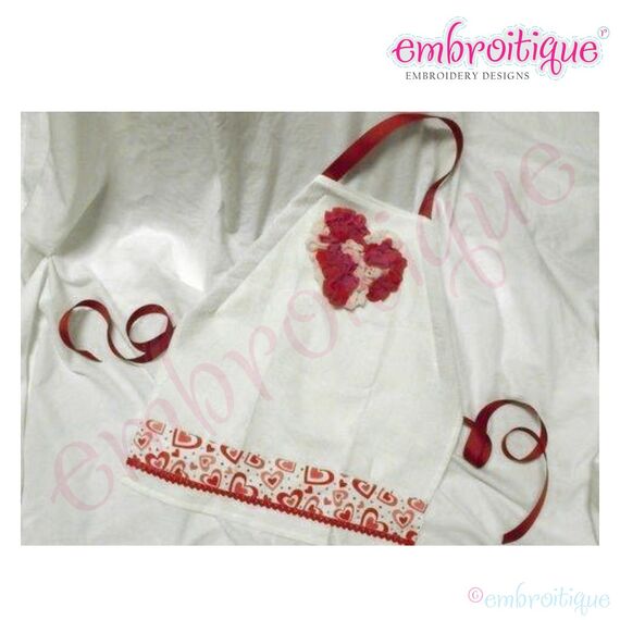 ITH Shabby Sweet Heart Applique and Apron Instructions