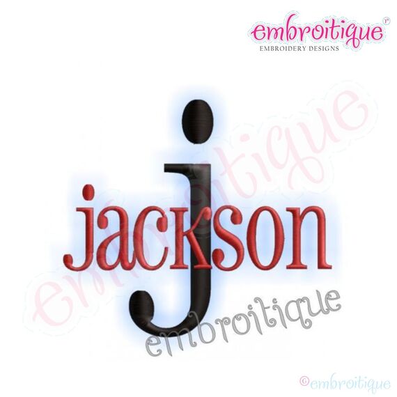 Jackson Monogram Alphabet Font - Great for Boys, and Girls Too