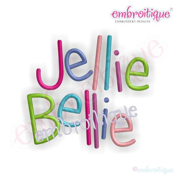 Jellie Bellie Simple Font Great for Boys and Girls