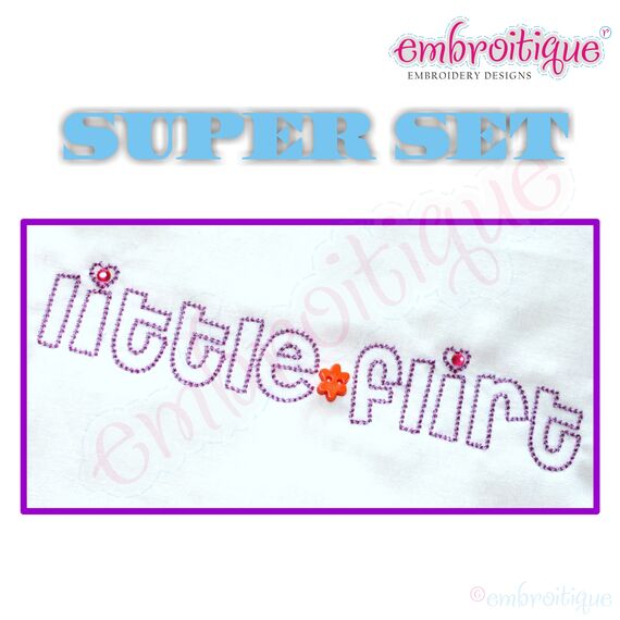 Little Flirt Super Set - Mommy, Daddy, Auntie, Grandma, Grandpa, and blank included