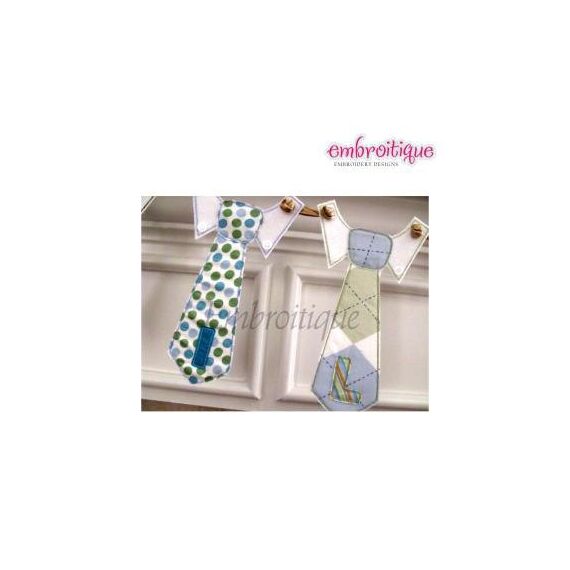 Little (Lil) Man Tie Raw Edge Banner - Father's Day