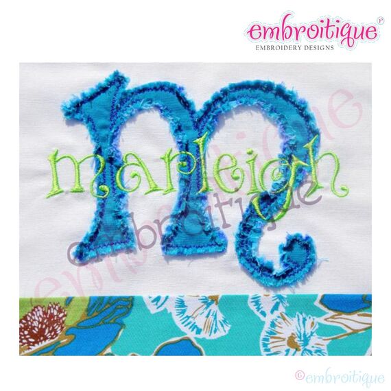 Marleigh Raw Edge Applique Monogam Set