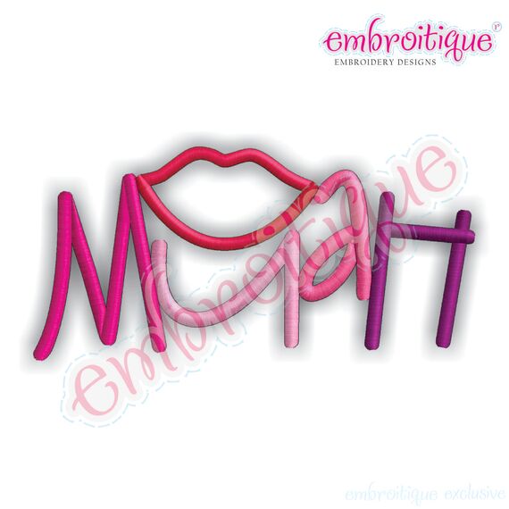 Muah Valentine's Day Kiss Word Art
