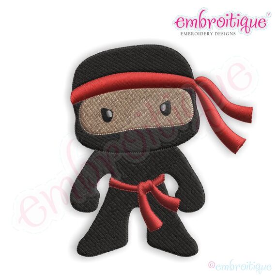 Ninja for Boys Embroidery Design