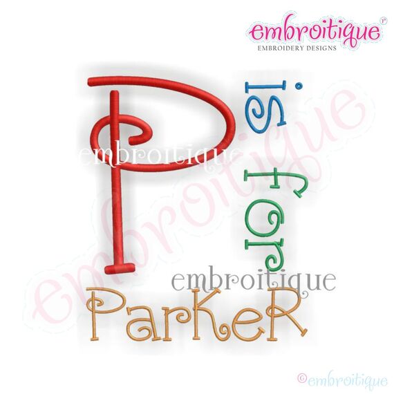 Parker Monogram Font Set - Great for Boys and Girls