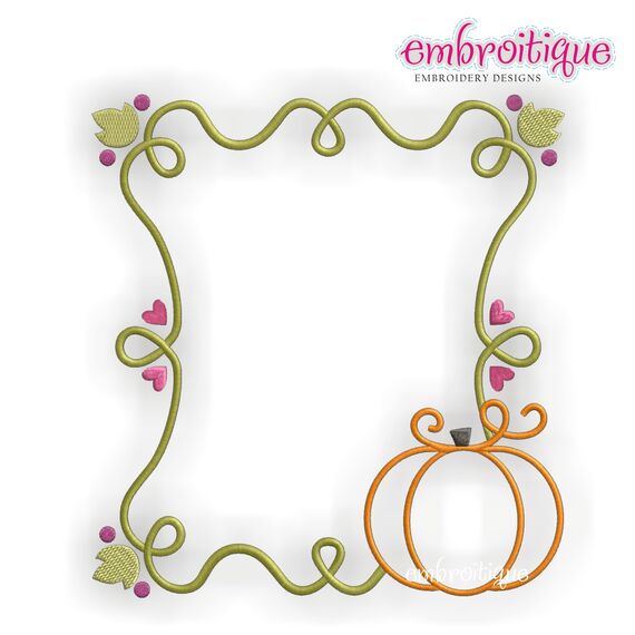Pumpkin Vine Fall Font Frame