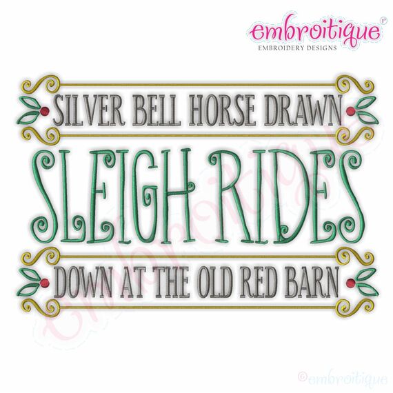 Silver Bell Horse Drawn Sleigh Rides - Vintage Holiday Design