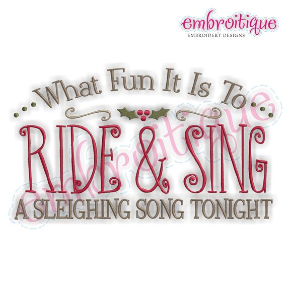 What Fun it is to Ride and Sing a Sleighing Song Tonight - Christmas Carol Jingle Bell Song