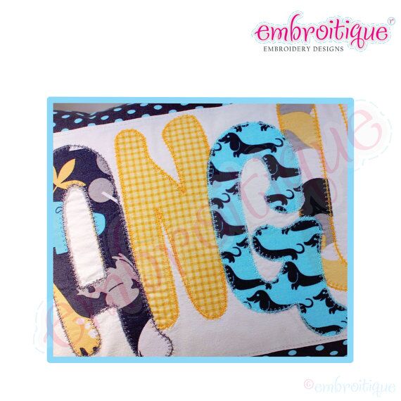 Angus Raw Edge Applique Monogram Set