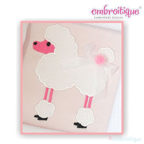 Charming Poodle Applique, 2 image