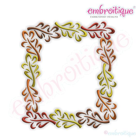 Fall Leaves Font Frame, 2 image