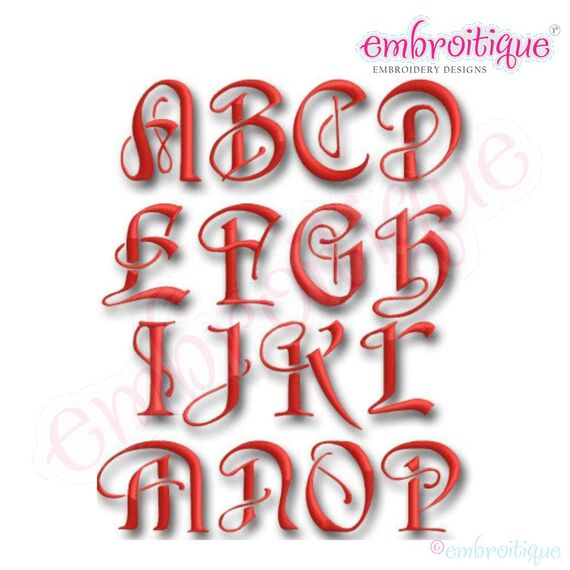 Fancy 3 Monogram Font Set