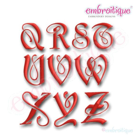 Fancy 3 Monogram Font Set