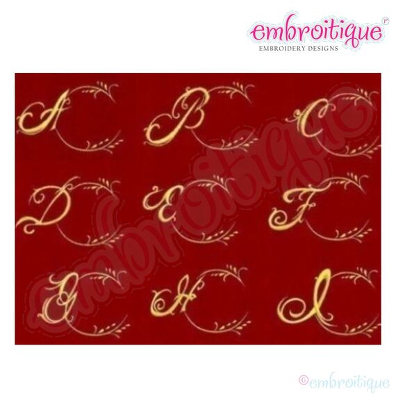 Heirloom Fancy Alphabet Frame with Lower Case Letters