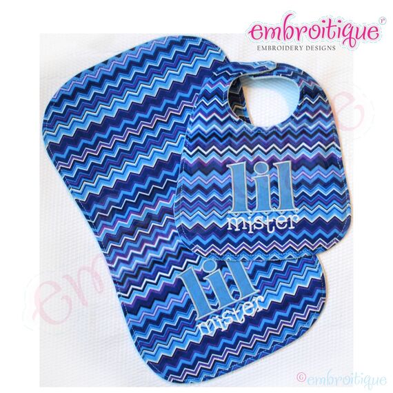 Lil Mister Little Brother Sibling Applique, 3 image