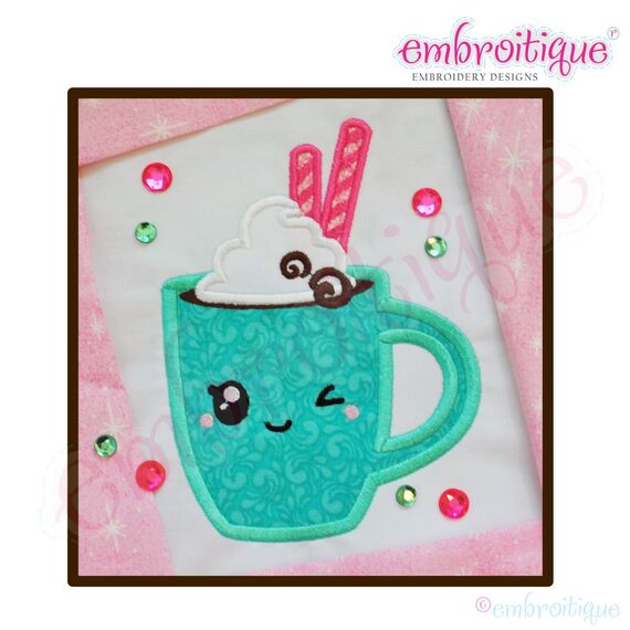 Cutie Peppermint Mocha Mug Applique - Small, 2 image