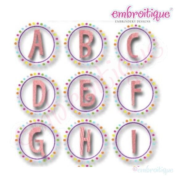 Polka Dot Frame with Letters Set, 4 image