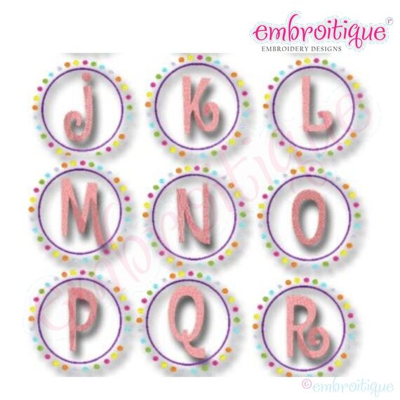 Polka Dot Frame with Letters Set, 2 image