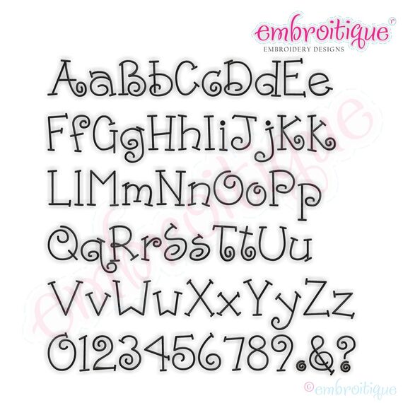 Ponies and Pigtails Monogram Font Set, 2 image
