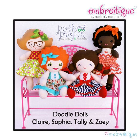 Posh and Proper - Doodley Dolls Basic Doll PDF Sewing Pattern, 3 image