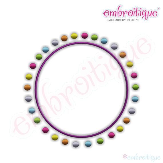 Rainbow Dots Font Frame, 2 image