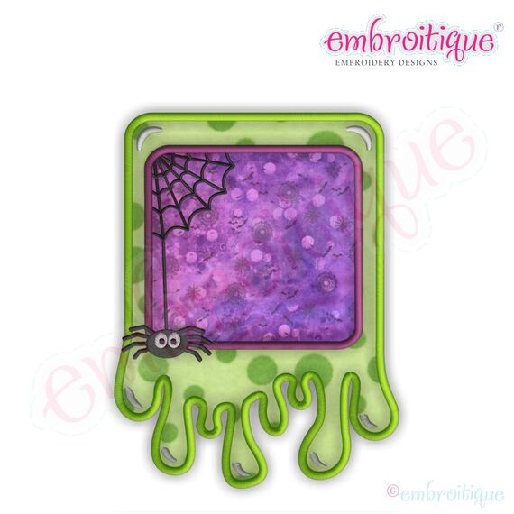 Slime Font Frame Applique, 2 image