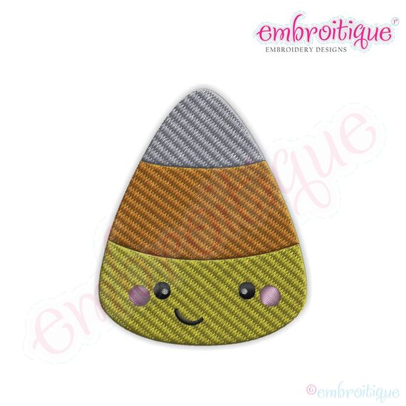 Candy Corn Fill Stitch Embroidery Design