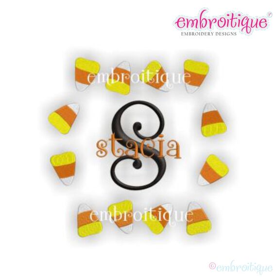 Candy Corn Font Frame