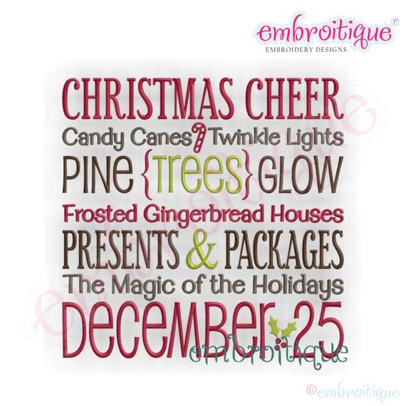 Christmas Cheer Word Block