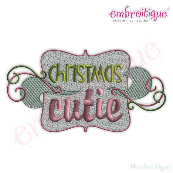 Christmas Cutie Filled Embroidery Design