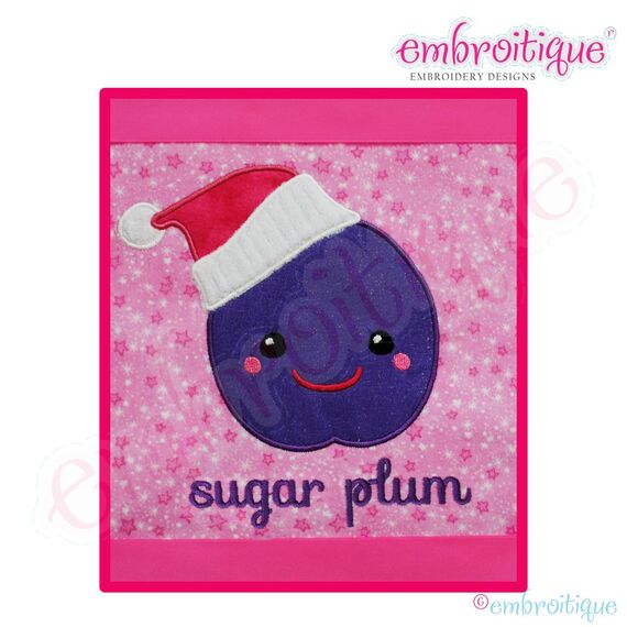 Christmas Sugar Plum Applique - Large