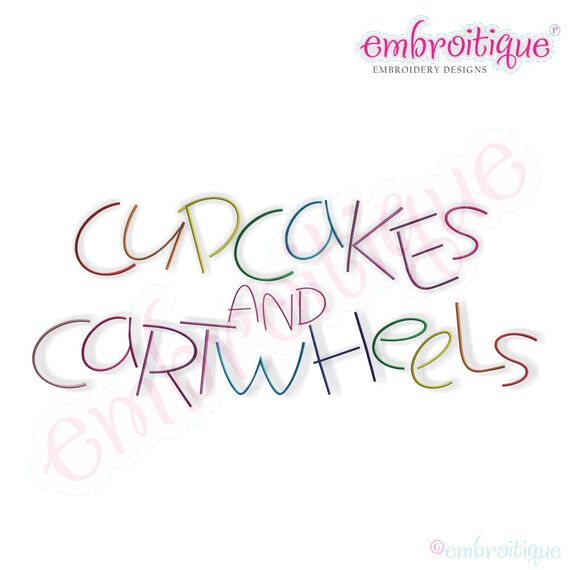 Cupcakes and Cartwheels Monogram Font Set