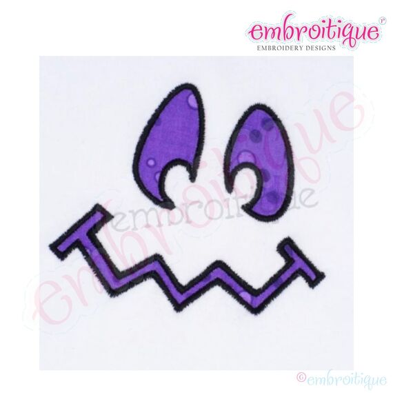 Cute Funny Face Halloween Applique