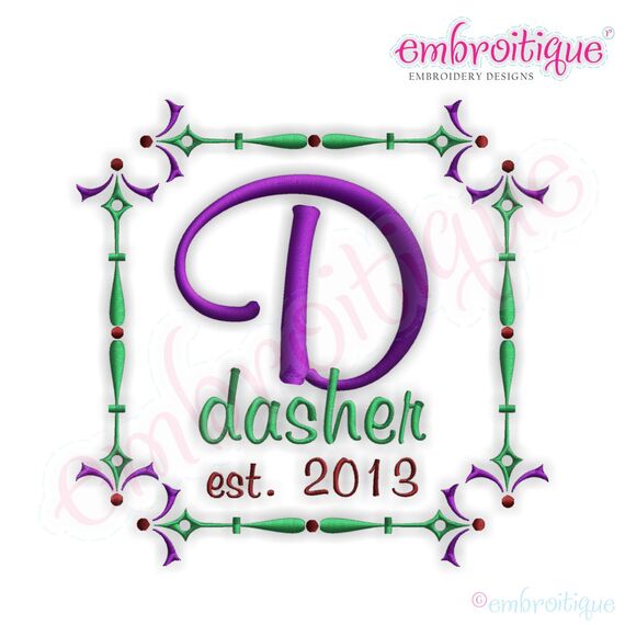 Dasher Font Frame - Large