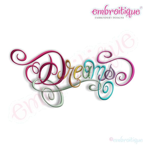 Dream and Dreams Calligraphy Script Design Set
