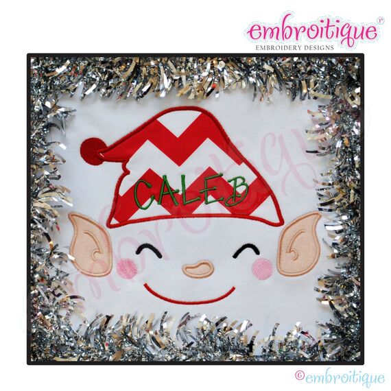 Elf Face 2 Applique - Small