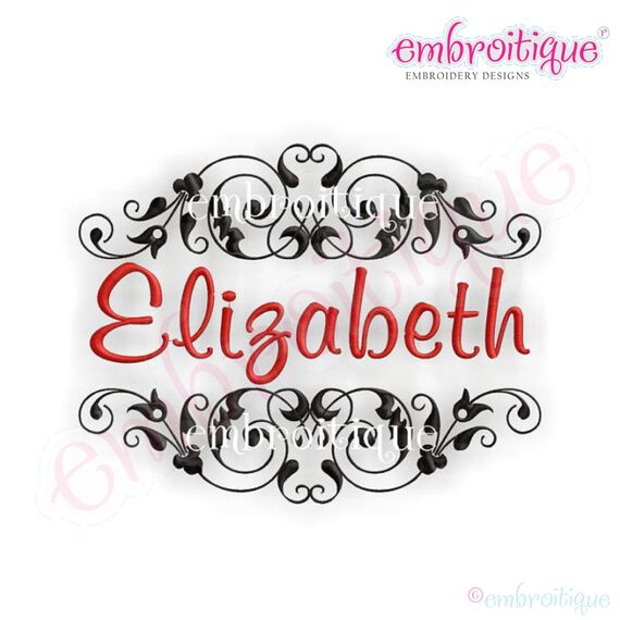 Elizabeth Monogram Font Frame