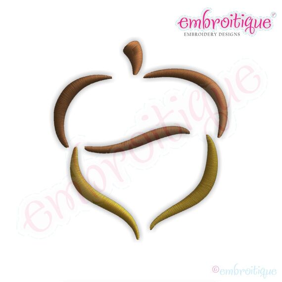 Fall Acorn Outline Embroidery Design