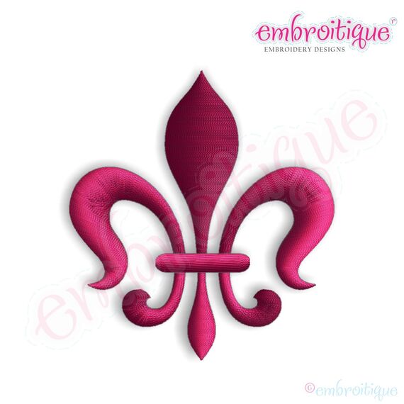 Fleur de Lis Mini Satin Stitch Embroidery Design