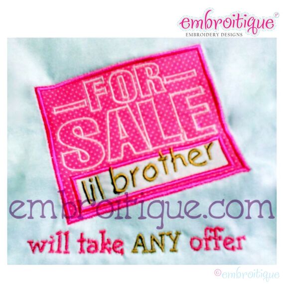 For Sale - Big Brother Little Sister Applique Set 18 files